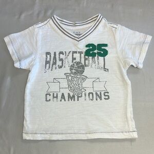 Place Green and White Basketball Tee Short Sleeve